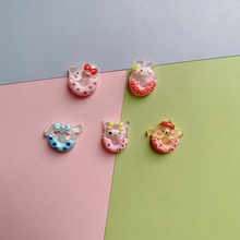 卡通小动物甜甜圈奶油胶diy手机壳手工制作发饰品树脂配件洞洞鞋