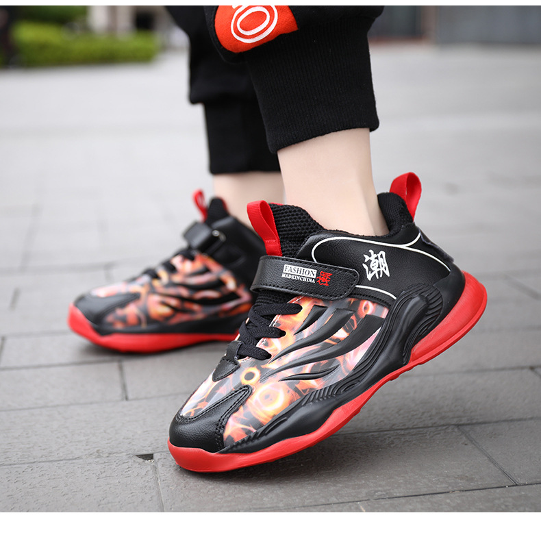 Spring And Autumn New Leather Children's Sports Casual Shoes Colorful 3d Printing Middle-cut Shoes display picture 14