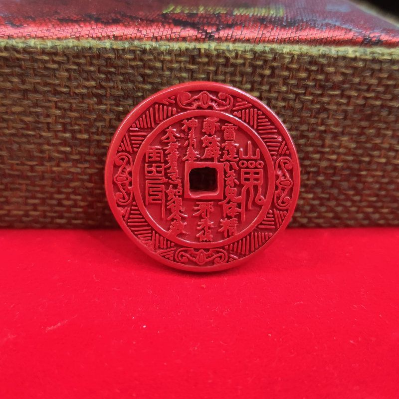 Montaña fantasma gastar dinero colgante taoísta verdadera moneda antigua collar cintab chismes joyería moneda de bronce fresco dulce estilo chino