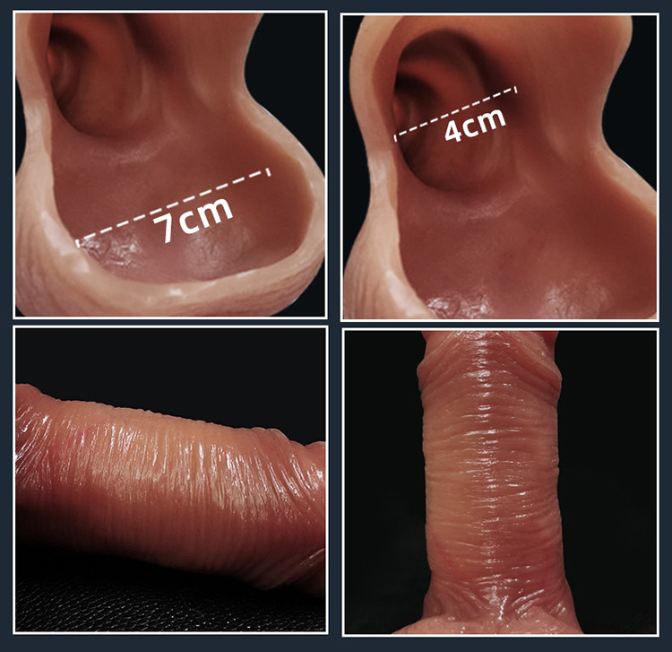 Men’s Wearable Hollow Silicone Penis Sleeve, Long Thickening Design, Adult Sex Toy — detail image 30