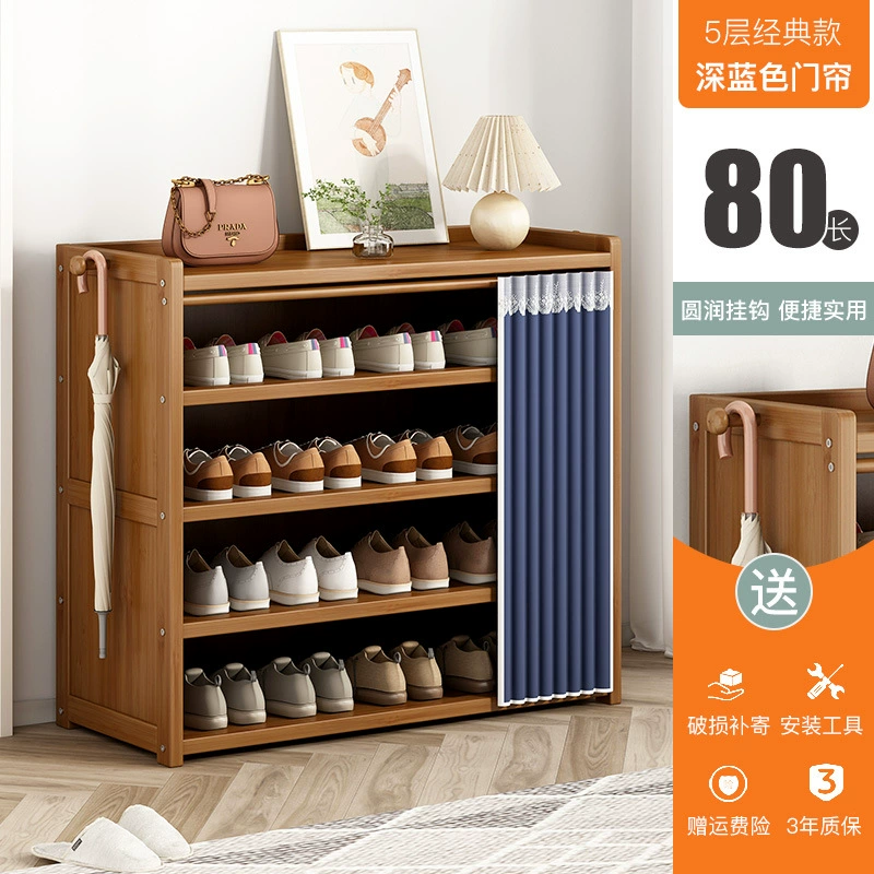 Shelf Rack Shoe Cabinet Solid Wood Multi-tier Shoe Rack from Yomiego