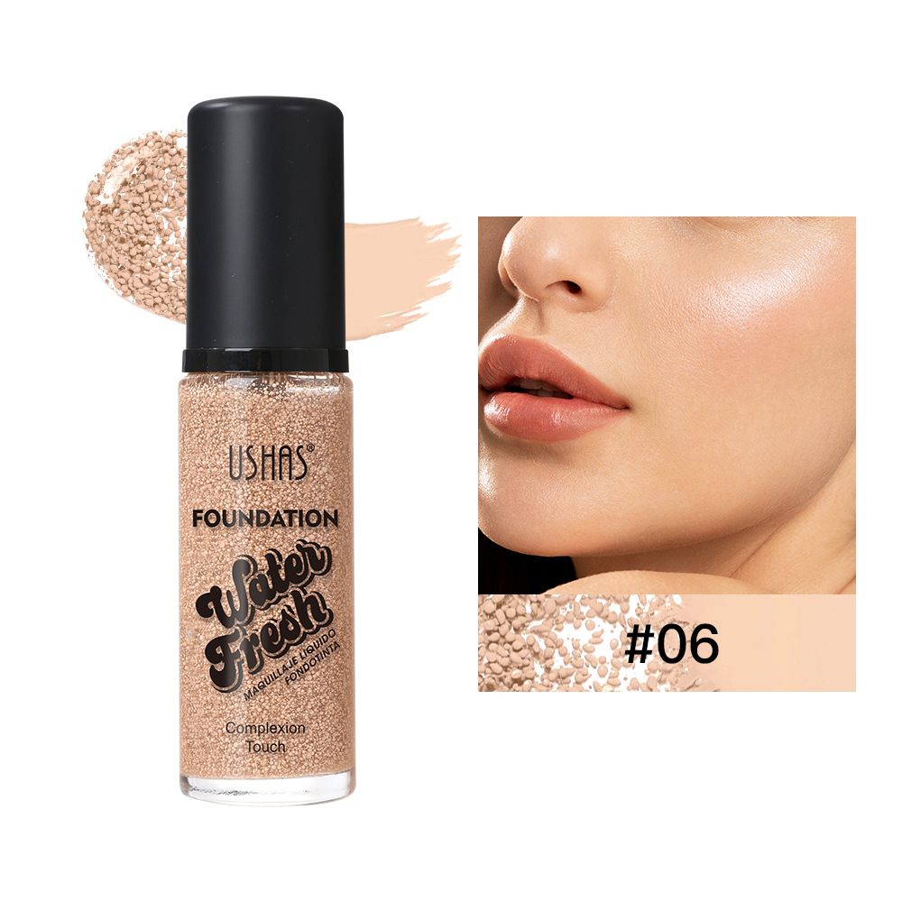 USHAS marca de acné duradera transfronteriza de larga duración corrector de color de trigo europeo y americano base líquida de burbujas al por mayor