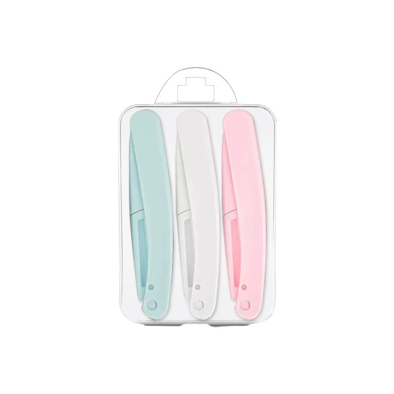 Eyebrow Trimming Knife, Folding Safe Razor for Beginners with Scissors, Portable 15 cm