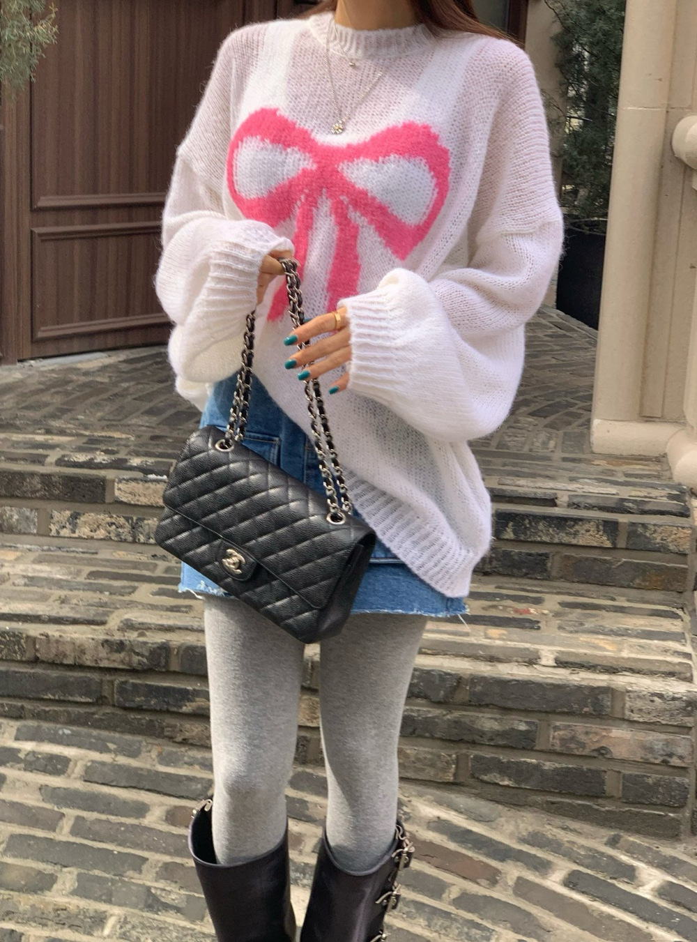 420g Weight Long Sleeve Sleeve Length Pullovers Placket Type Spandex, knit Fabric Type Long Top Length Knitwear Tops Type Daily Occasion Round Neck Neckline Loose Fit Type Bow Knot Pattern Spring, Autumn Season Women's Gender Casual, Elegant Style Wholesale Women's Casual Elegant Bow Knot Long Sleeve Sweaters & Cardigans 18