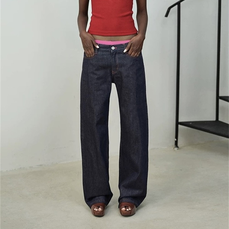 Red Stitch Straight Original Cow Jeans Women