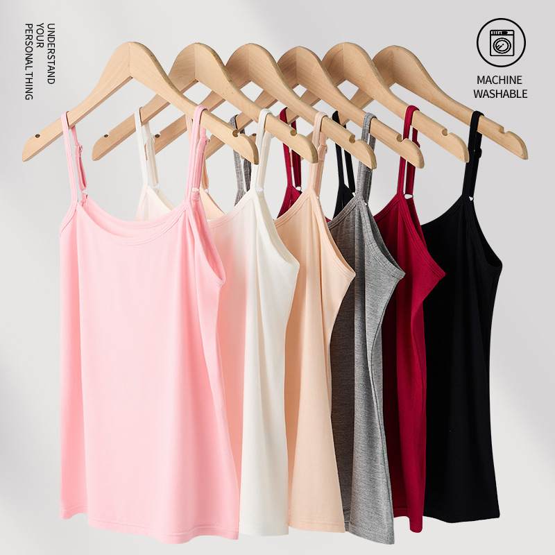 Cross-Border Camisole Base Shirt Vest for Women, White Short Modal Plus Size Slim Summer Outerwear Thin Top