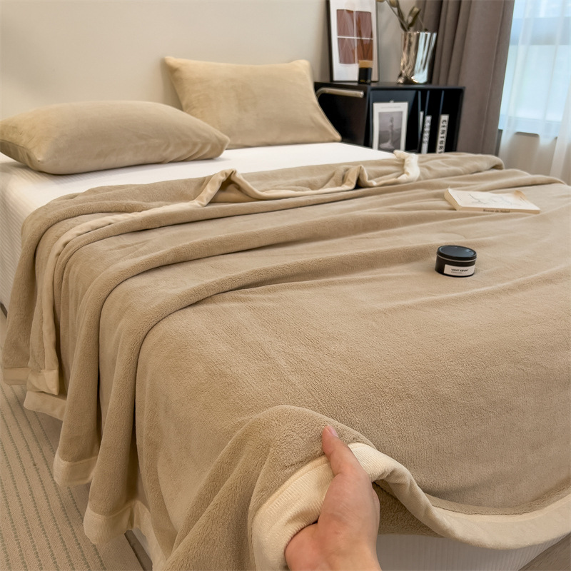 Sábanas de tercife de leche con tercife de invierno calentamiento de brida de coral sola manta de una persona