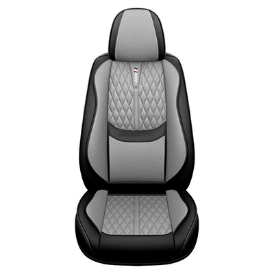 Three-Dimensional Car Seat Cover, Universal for, Four Seasons Pad - meteorite-gray-solid-waist-single-seat-five-seats