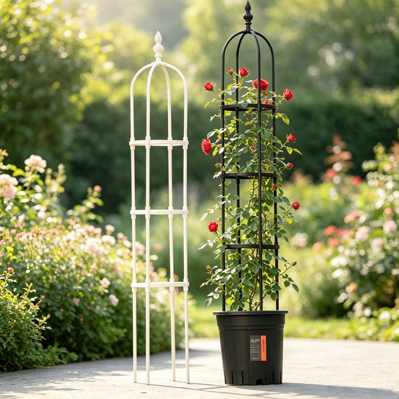 En FORMA DE U hogar montado soporte de flor Rosa escalada planta Flor al aire libre soporte de la flor de ratán soporte de ventas directas de la fábrica