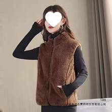抓绒摇粒绒马甲女外穿百搭冬珊瑚绒马夹背心加厚坎肩保暖拉绒马褂