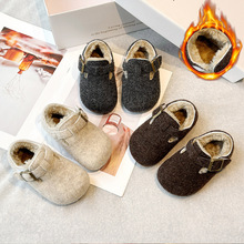 女童2025年棉鞋勃肯冬季儿童加绒鞋子保暖新款软底宝宝豆豆男童潮