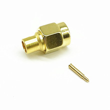 SMA-J接RG402/RG141线RF射频同轴高频连接器内螺纹公头公针/母针