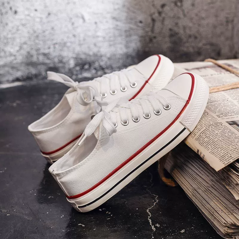Tide, low cloth footwear, universal white shoes, 2023 collection, Korean style