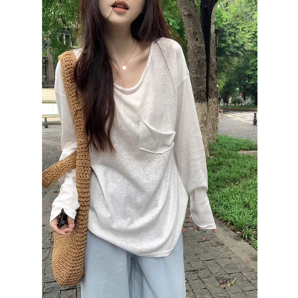 Blusa de Protección Solar de Manga Larga para Mujer UPF30+ de Poliéster para Verano