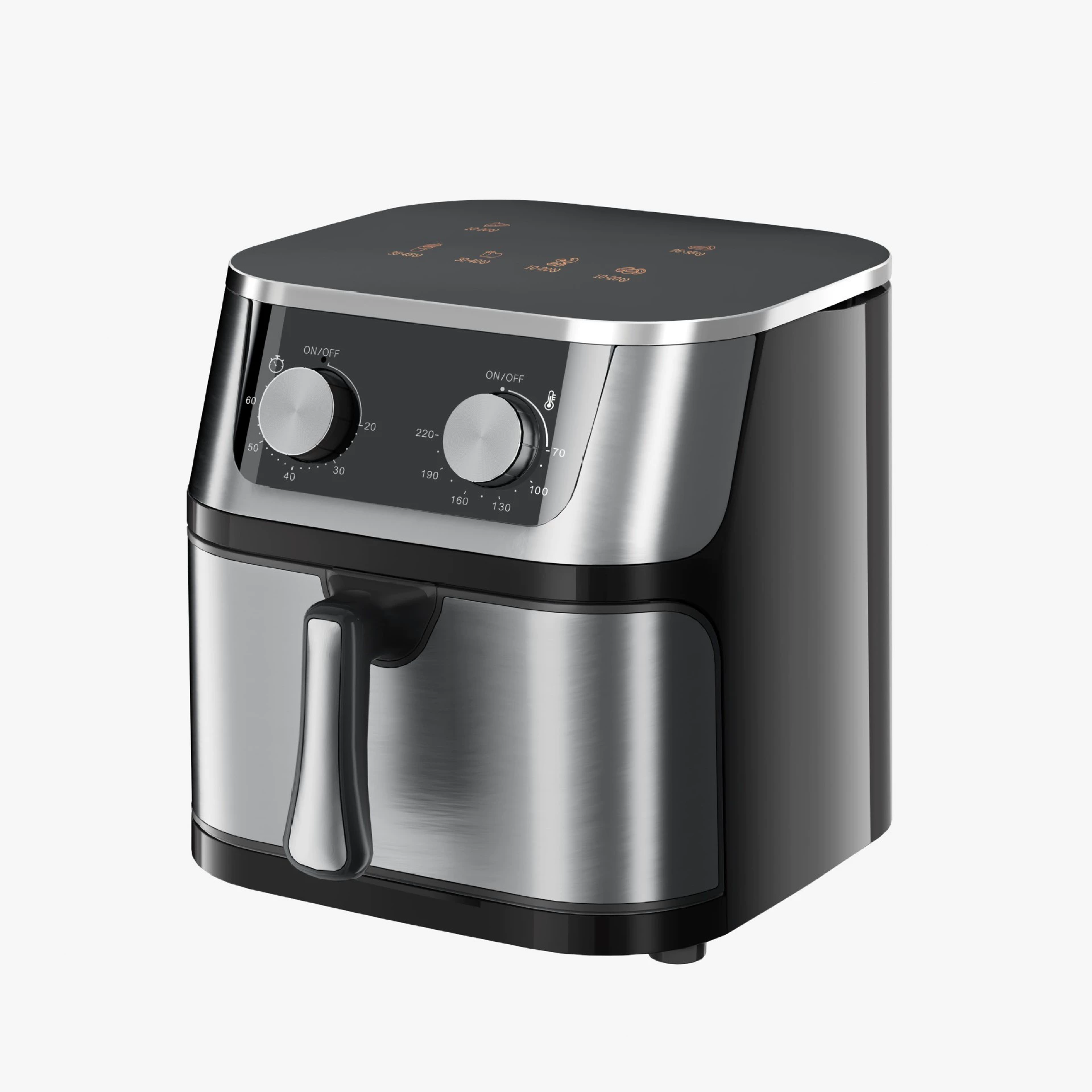 Visual Smart Air Fryer, нержавеющая сталь, сенсорный цветной экран, варианты от 4,5–15 л, США/ЕС/ВК