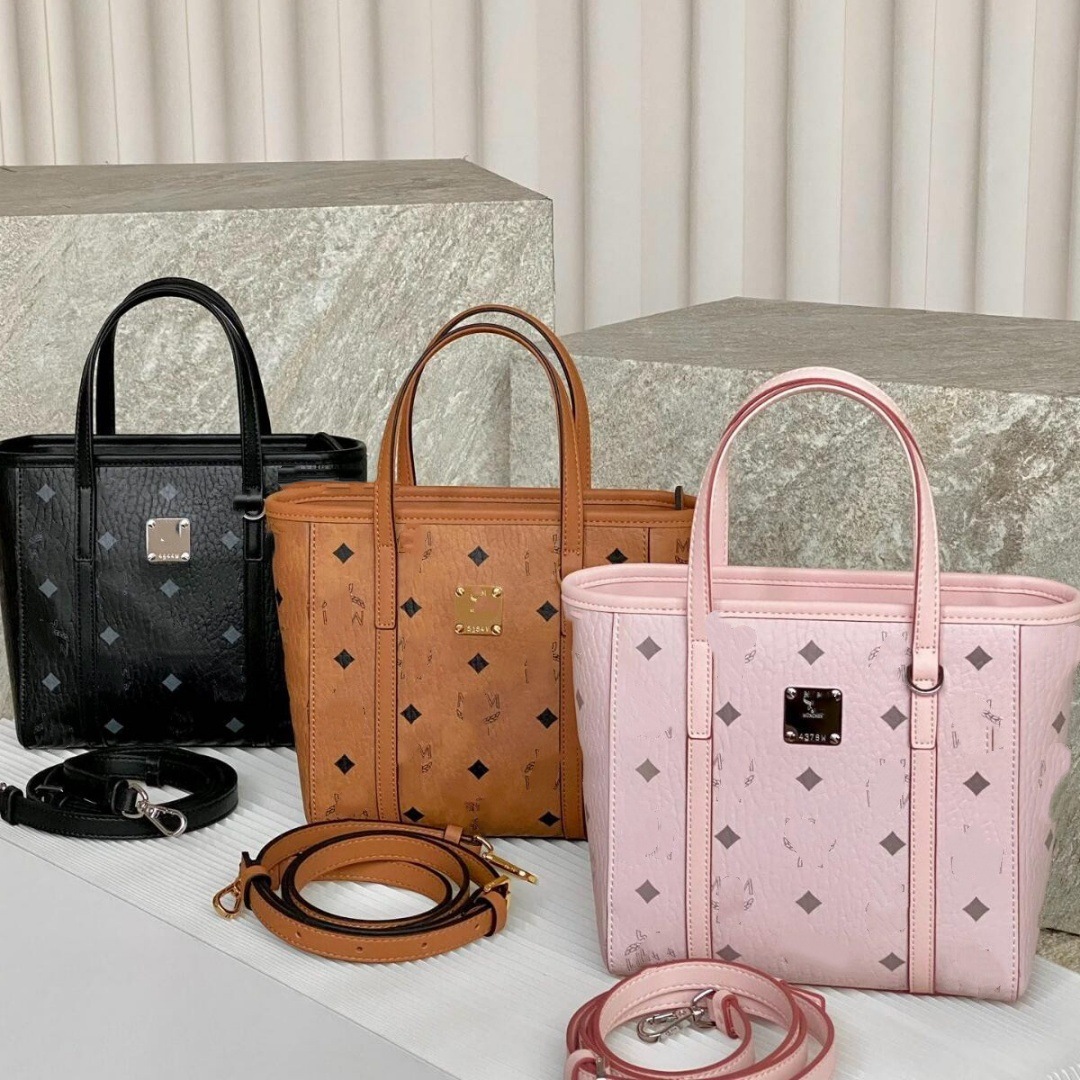 M's New Vegetable Basket Lv Tote Bag Women's Bag Genuine Leather Classic Printed Shopping Bag Shoulder Crossbody Handbag