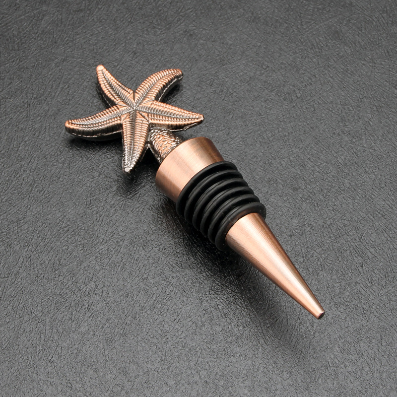 Tapón de botella de vino tinto tapa de aleación love regalo de boda estrella de mar en forma de corazón copo de nieve arte de preservación hermético juego de vino transfronterizo