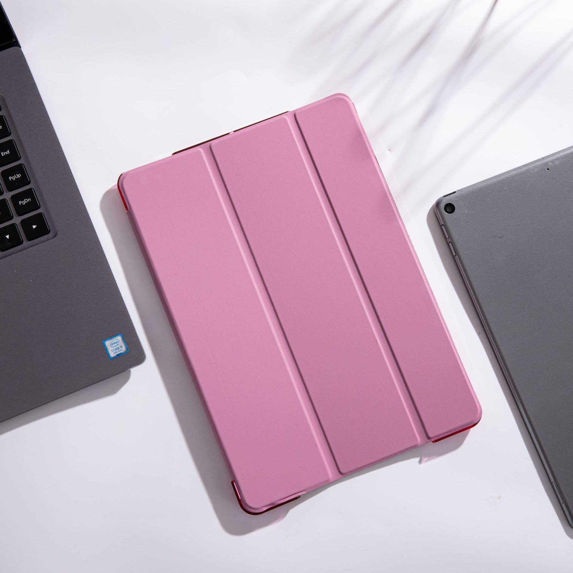 Caso protector aplicable ipad10.2 mini456 generación caso duro Pro12.9 pulgadas PC caso de cuero inteligente dormir tres veces