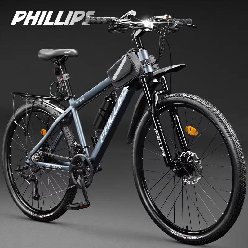 Philip Mountain Bike for Adults, Men and Women, Aluminum Alloy Variable-Speed Shock-Absorbing Bicycle for Teenagers and Students Philip Mountain Bike for Adults, Men and Women, Aluminum Alloy Variable-Speed Shock-Absorbing Bicycle for Teenagers and Students