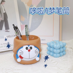 かわいいドラえもんペンホルダー子供の小さなおもちゃリビングルームクリエイティブデスクトップ装飾品周辺ドロップシッピング