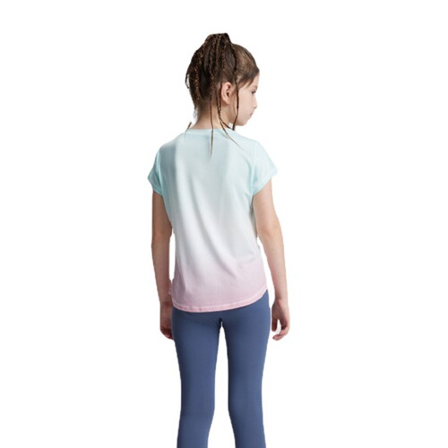 Exported cross-border summer thin boys' girls' children yoga tops short sleeve sports workout tops quick-drying running shirts