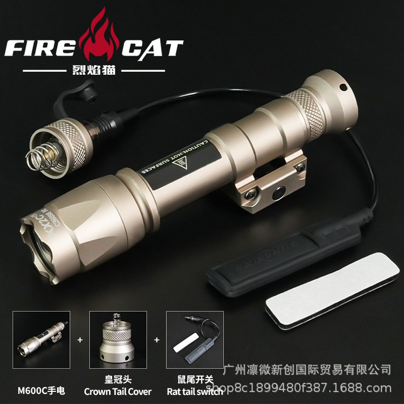 FIRECAT táctica M600B linterna mini iluminación LED iluminación al aire libre linterna cola de ratón larga iluminación