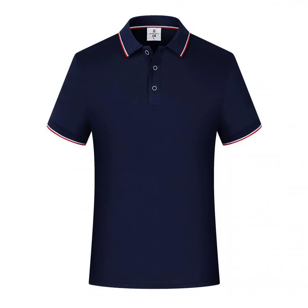 Футболка с коротким рукавом из суперпрохладного хлопкового материала Ice ion, с лацканами, индивидуальный логотип, корпоративная элегантная рабочая одежда.