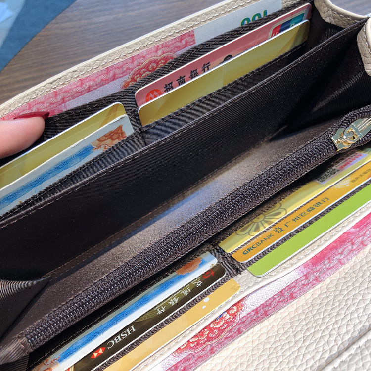 Women's Long Wallet Leather Multi Slot Card Holder Mobile Clutch_voghion.com