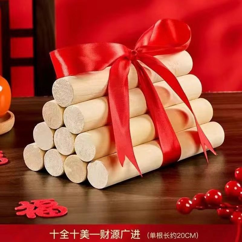 The joy of housewarming firewood new house festive entry firewood house ceremony decoration wood new house moving arrangement