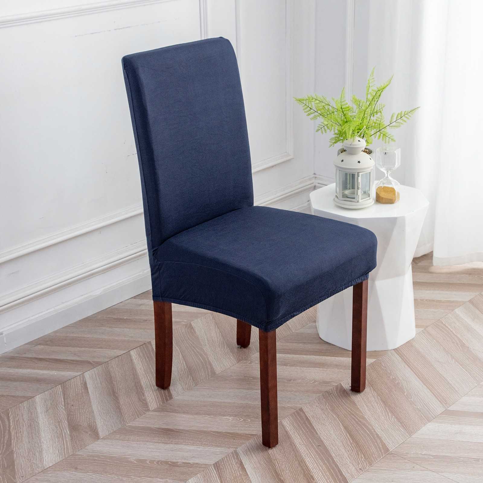 Milk silk elastic chair cover dust-proof and stain-resistant home chair protective cover manufacturer wholesale solid color chair cover