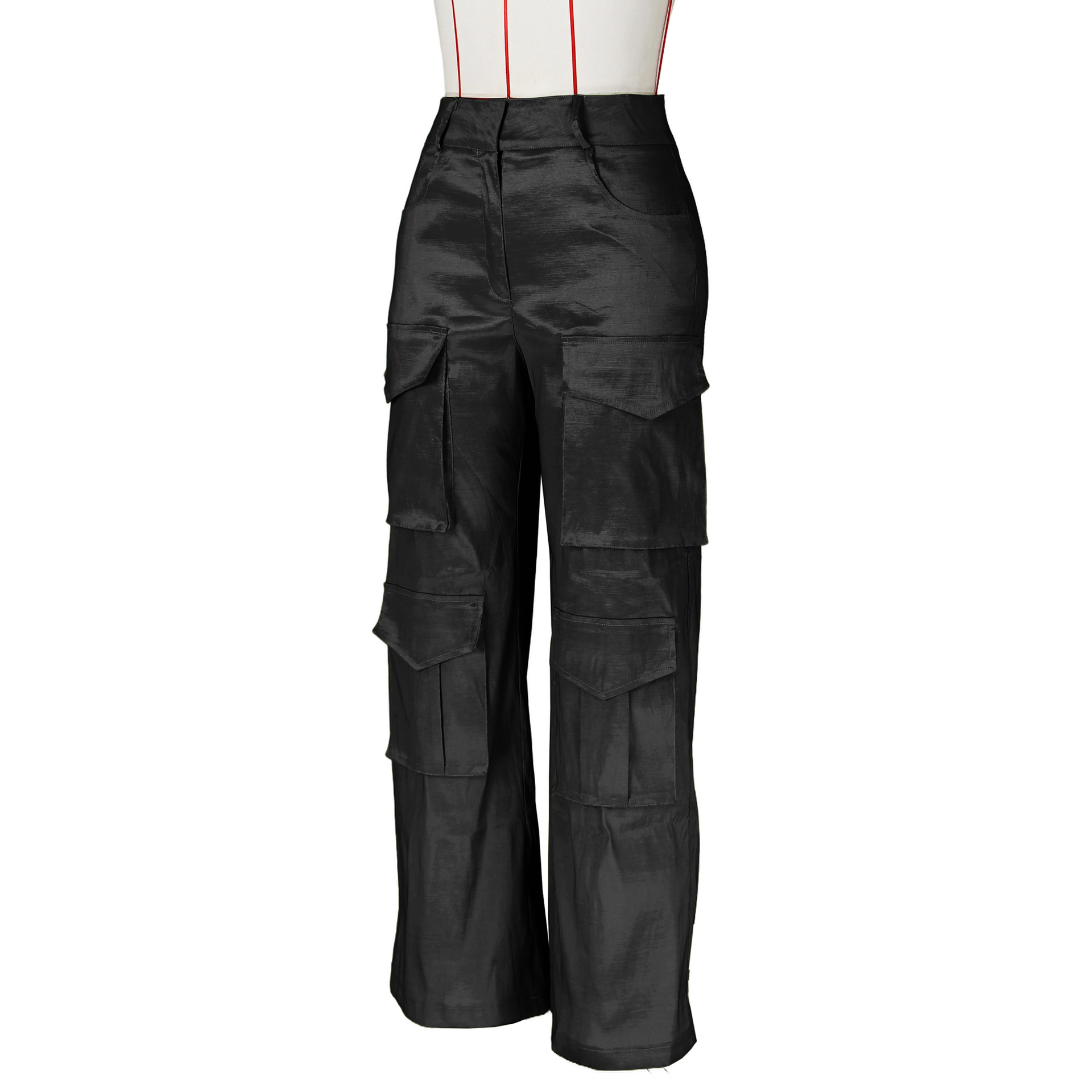 Women's Street Casual Solid Color Full Length Pocket Cargo Pants display picture 5