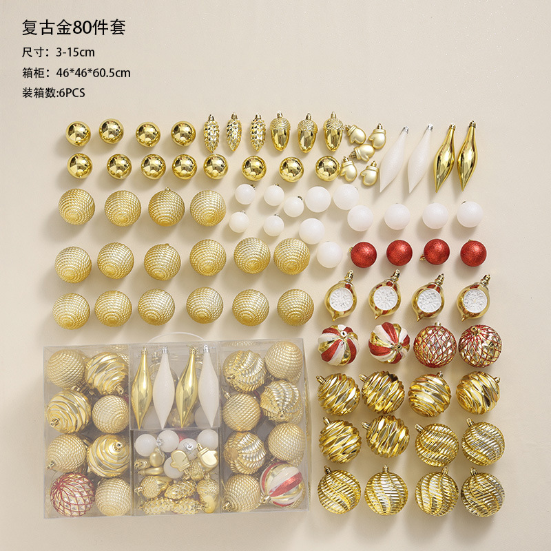 Navidad dorada bola blanca decoración de árbol de Navidad colgante colgante colgante dibujado a mano bola de color transparente decoración de Navidad