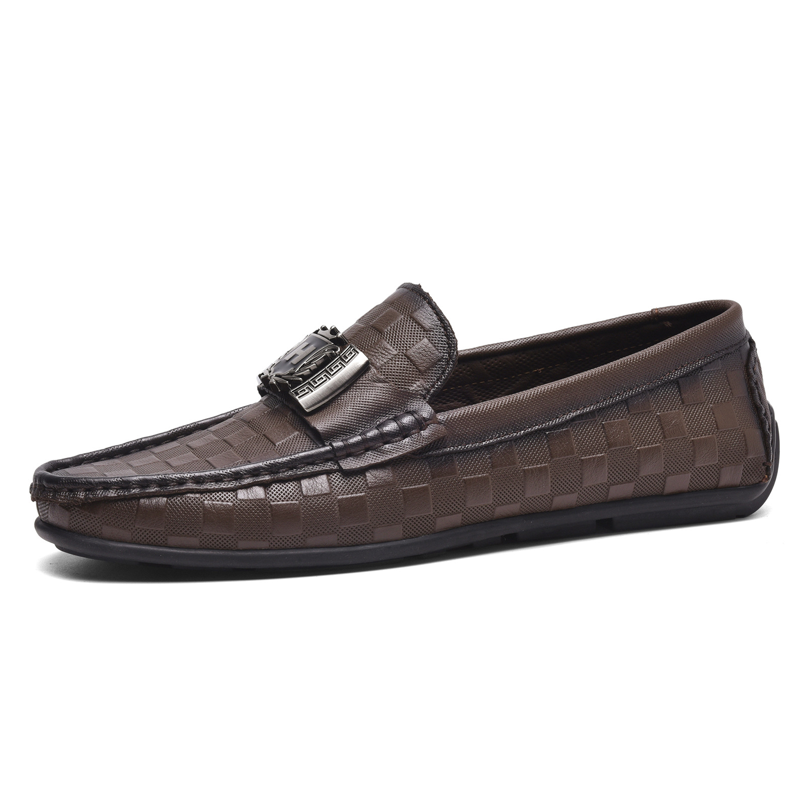 High-End Top-Grain Leather Genuine Leather Moccasins, Lazy Driving Shoes, British Casual Men's Leather Shoes, Driving Sh_vogvips.com