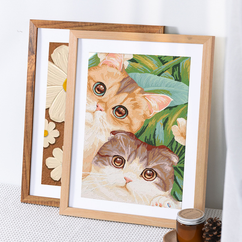 Creative Solid Wood Picture Frame 4K A4 Wooden Picture Frame Wall Hanging Large Size Simple Wedding Photo Framed Oil Painting Frame Wholesale