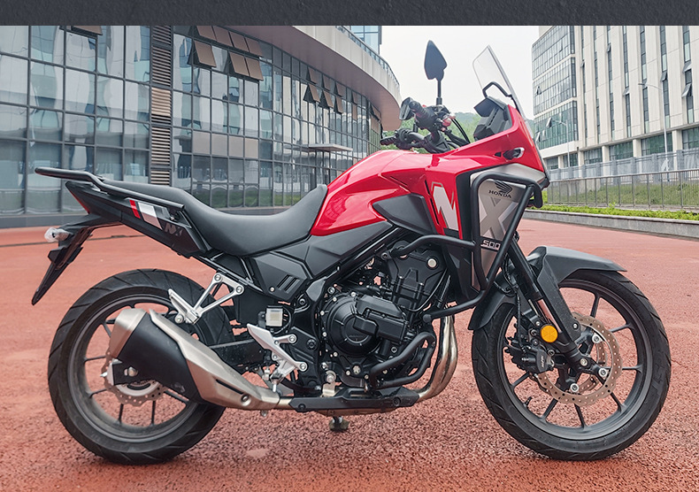 Suitable for Honda Nx500: Upper and Lower Crash Protection Bars, Side Bags, Main Stand, Rear Rack, Modified Windshield