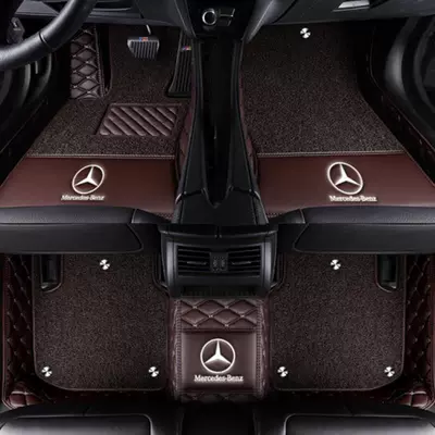 Suitable for Mercedes-Benz C260L C200L A200L E300L E260Lglc260L Full-Coverage Car Floor Mats (Modelə uyğun ayaqaltı) - other-models-double-layer-coffee-color-coffee-color-silk-circle