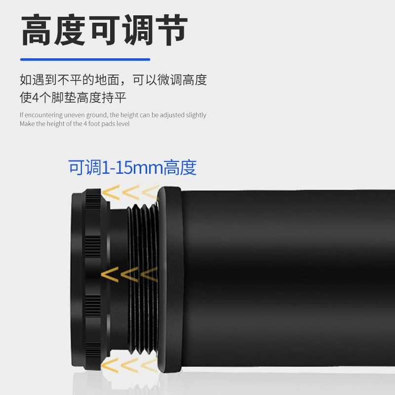 Силиконовые регулируемые ножки для дивана из нержавеющей стали, ножки для стола, мебель, шкаф для ванной комнаты, журнальный столик, напольный шкаф, кровать, опорные ножки для ног, черные