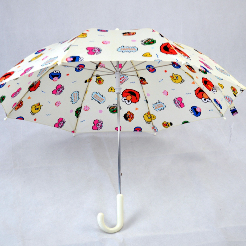 Children's Cartoon Umbrella for Boys and Girls, Suitable for Kindergarten and Elementary School Students, Safety-Style Manual Open Long-Handle Straight Umbrella, Sunshade and Rain Gear