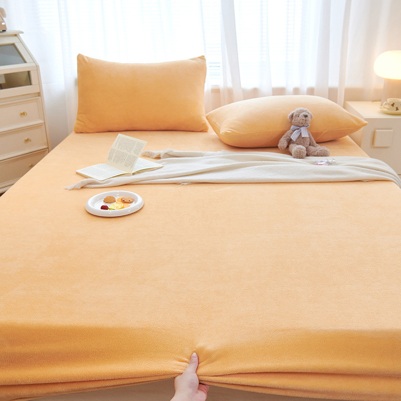 Cama de lana de leche de clase A sábanas de franela cubiertas de cama dormitorio de estudiantes de lana de coral cubierta de cama