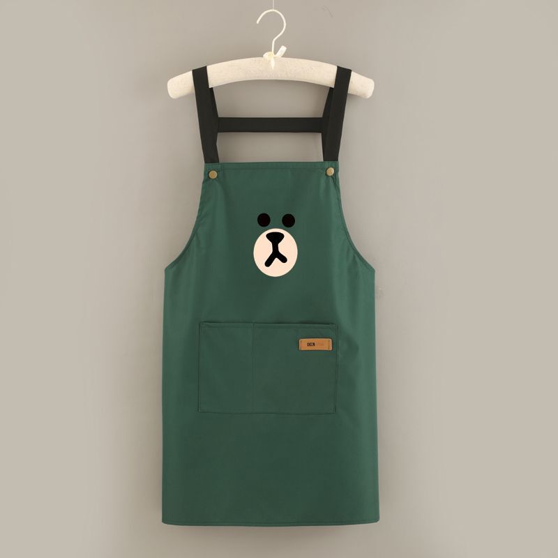 エプロン防水防油男女キッチン料理ウエスト漫画シンプルなストラップ大ポケットレストラン作業服延長|undefined