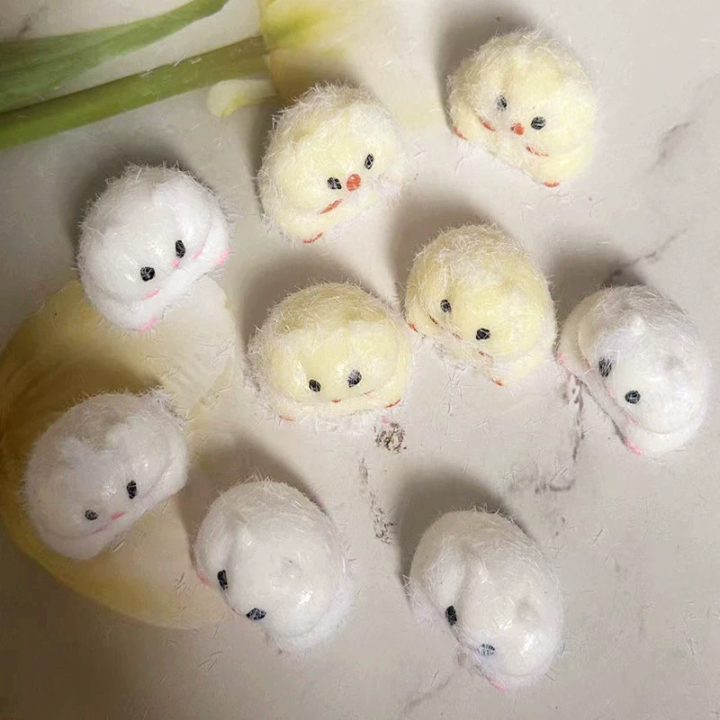 Vent Dumpling Hamster Squishy Toy, 3 cm PVC Mini Stress-Relief Keychain