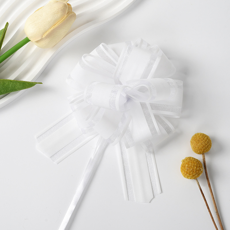 Nuevo transfronterizo 30 tamaño medio de hilo de nieve dibujado flores de decoración de Navidad regalo de flores empaque colorido cebolla dibujar cinta de flores