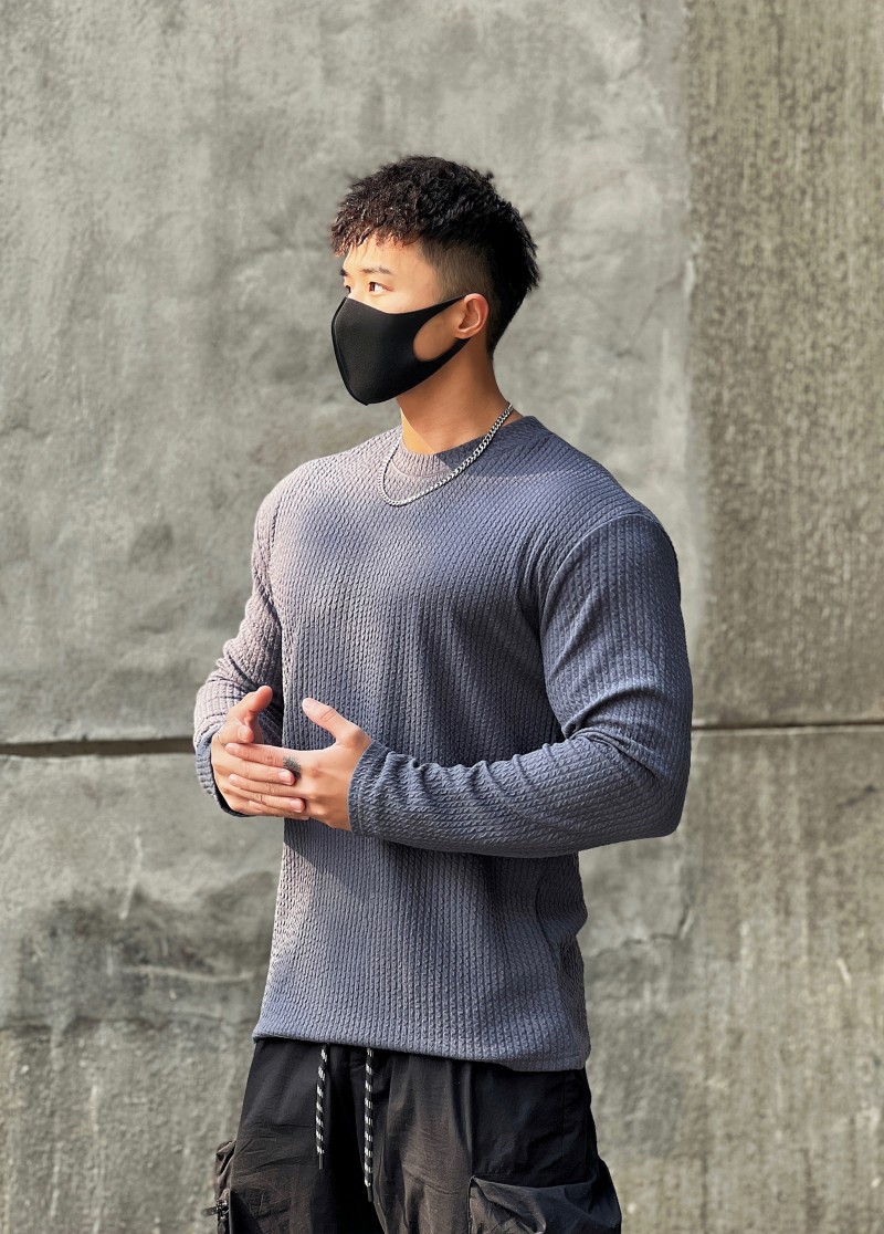 Men's Long Sleeve Workout Shirt Casual Gym Tee American Style Loose Fit Breathable Athletic Top for Basketball Running And Training_viptrois.com