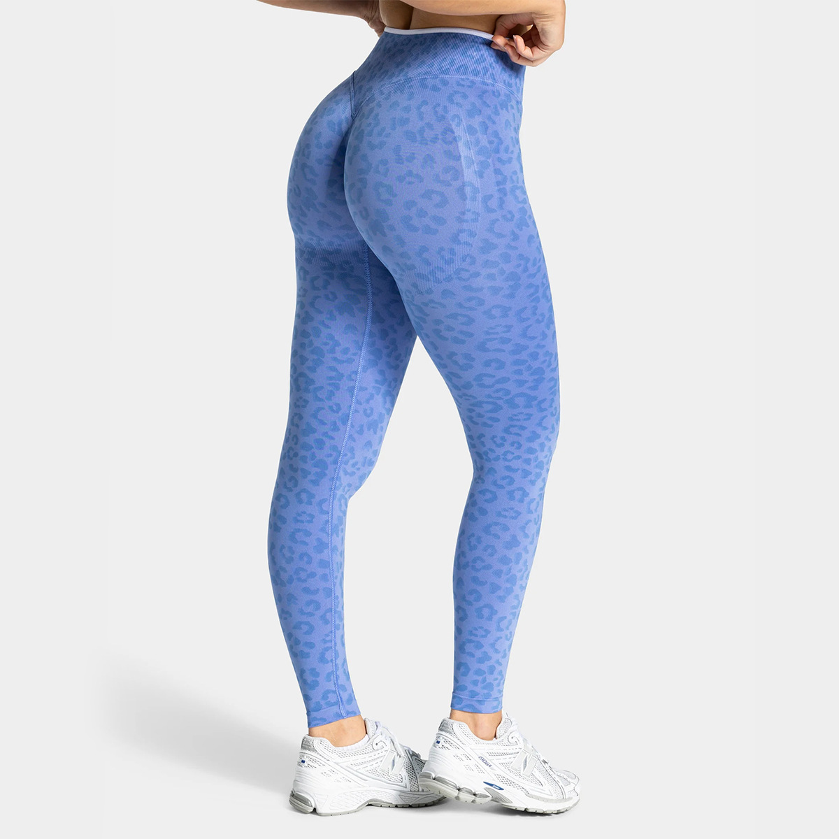 Pantalones de entrenamiento de alta elasticidad transfronterizos para mujeres, pantalones de entrenamiento de secado rápido, pantalones de piernas anchas para elevar las caderas y la cintura alta, pantalones deportivos universales