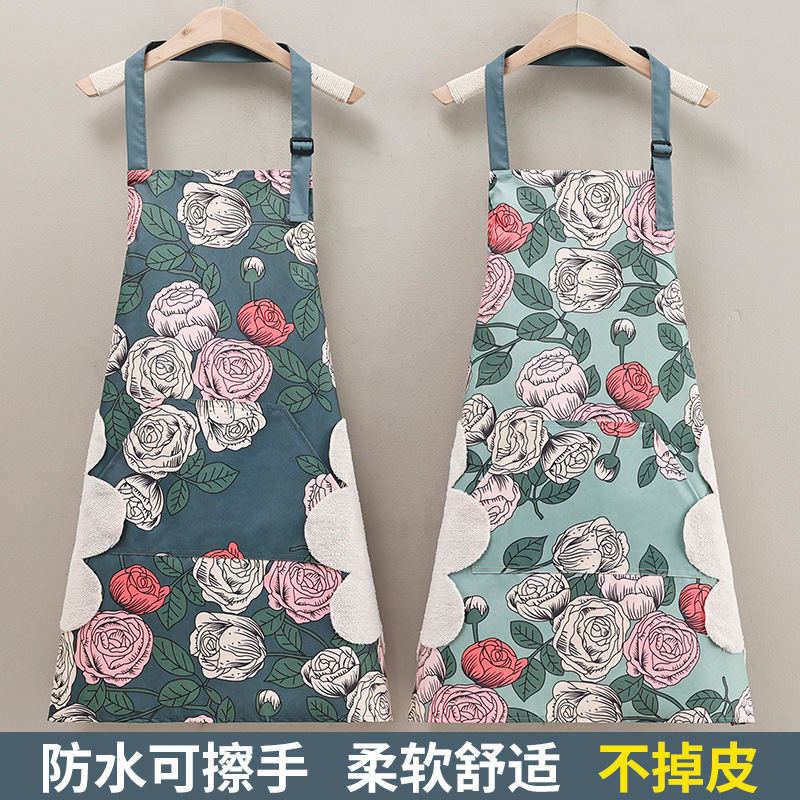 새로운 앞치마 방수 및 내유성 필름은 피부를 벗기지 않습니다. 가정용 주방 조절 내마모성 두꺼운 허리