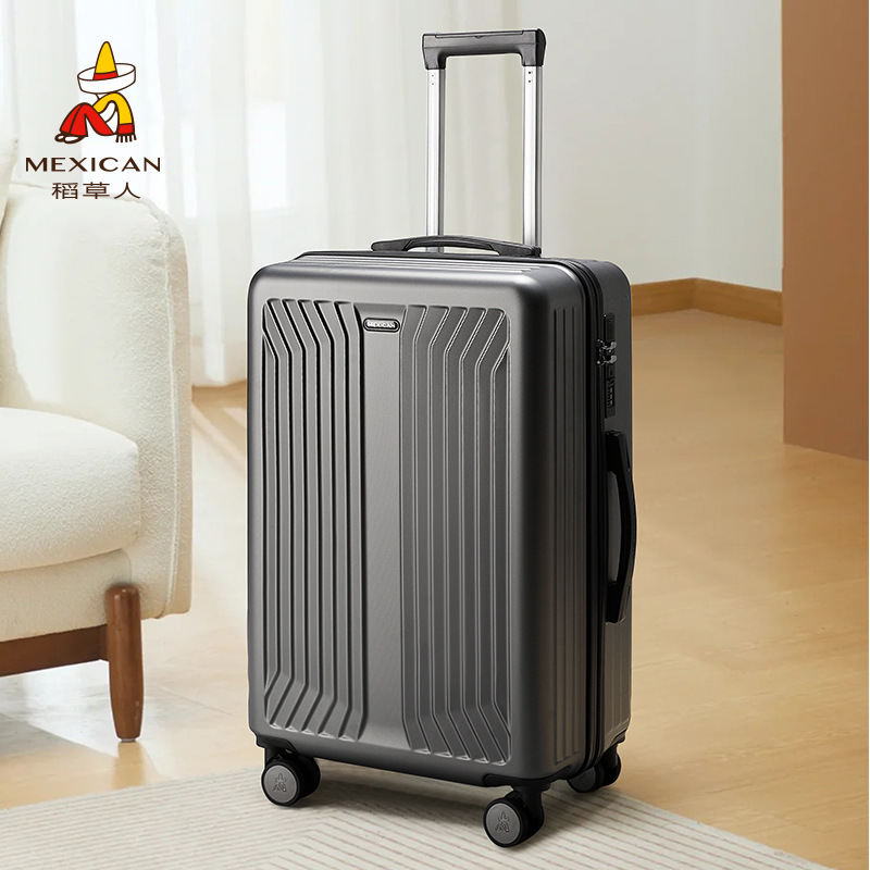 Scarecrow Suitcase 20inch Carry-On Suitcase for Men, Large Capacity Password Lock Leather Suitcase, 24-Inch Travel Suitcase, 26-Inch Trolley Suitcase for Women