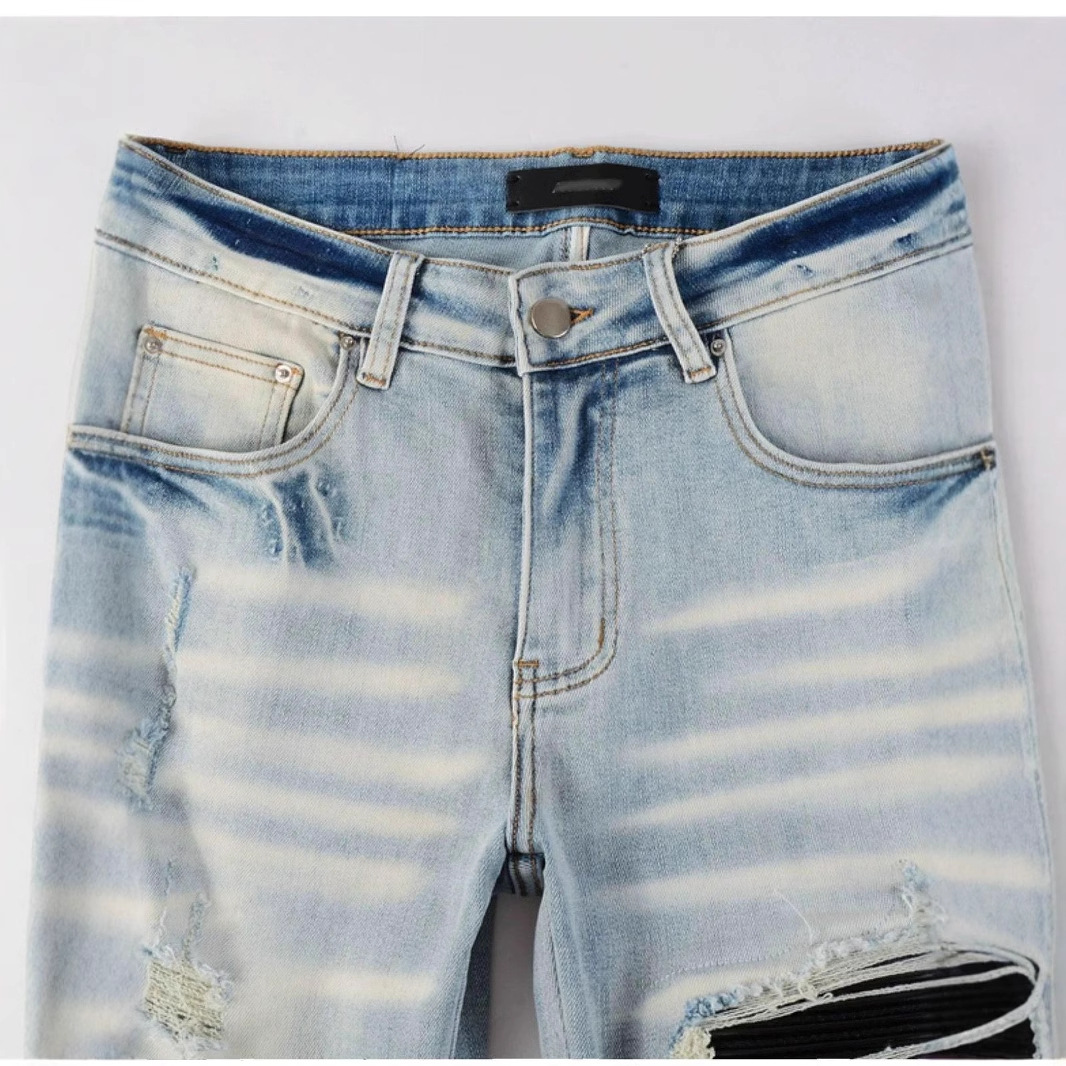 Hip Hop Trendy Ripped Skinny Jeans American Street Style Popular In Europe And America Perfect For A Niche Market Look 2026 Men's Denim_mkmklike.com