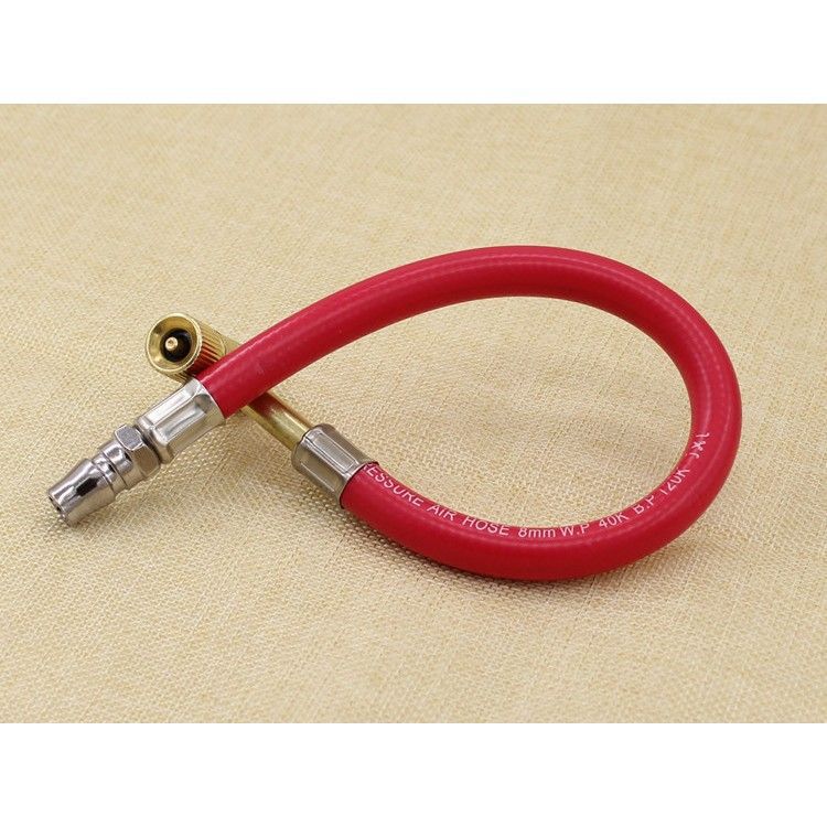 Bomba de inflado de doble cabeza de motocicleta eléctrica boquilla de inflado varilla de inflado de aire inflado cabeza de inflado herramienta de reparación de neumáticos de automóvil