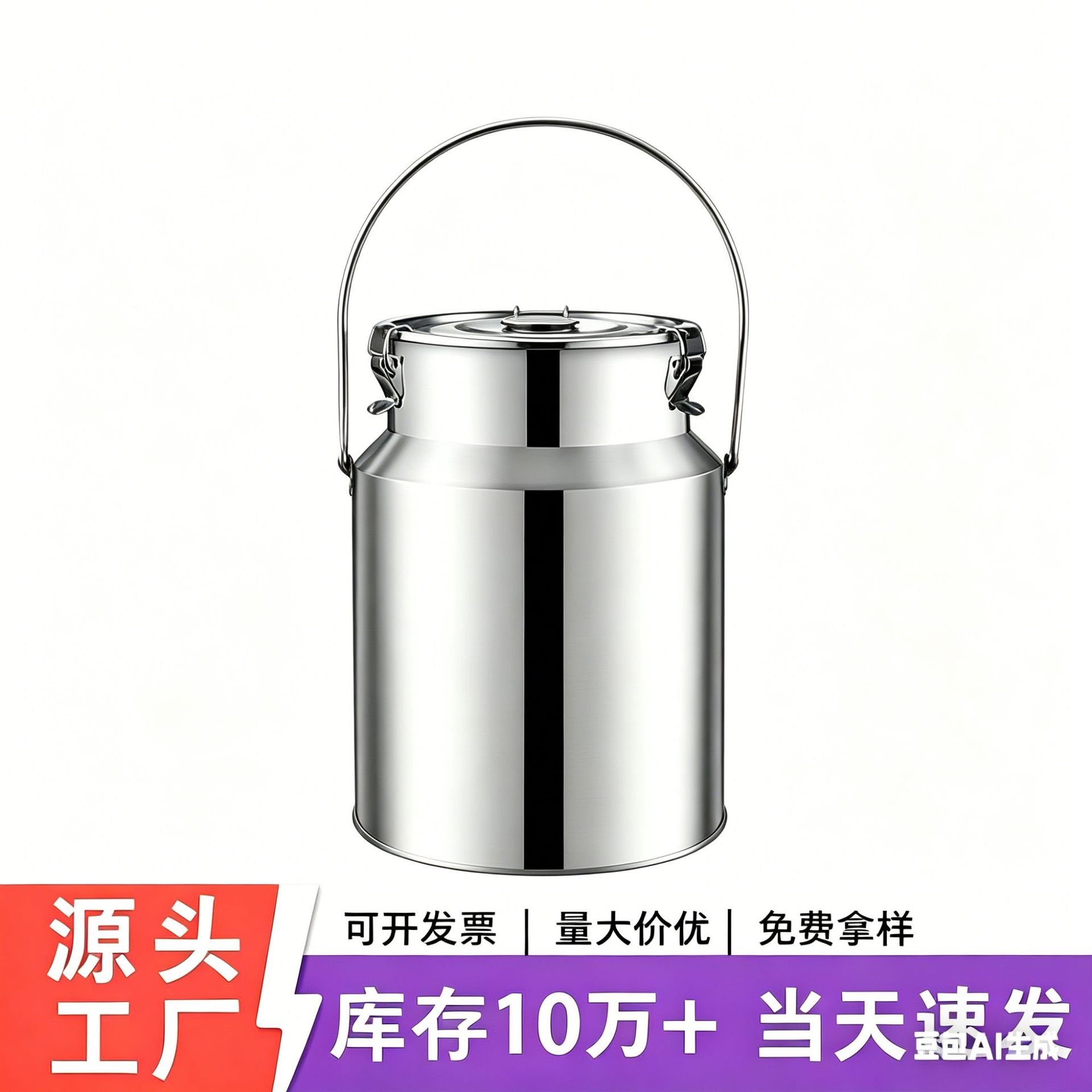 跨境奶桶304不锈钢密封桶食品级油桶储油罐泡酒桶装茶叶食用油桶