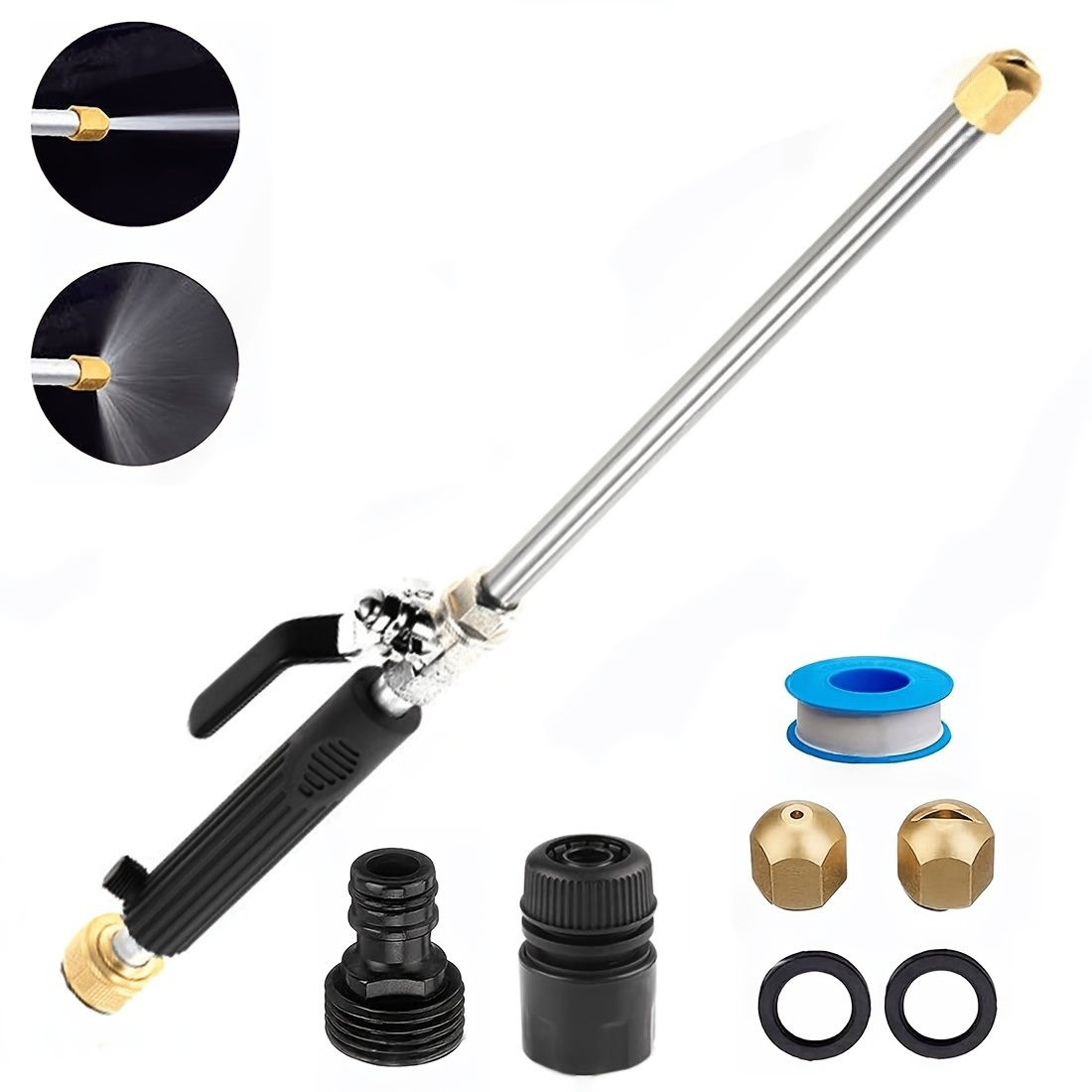 Preto com conjunto de acessórios